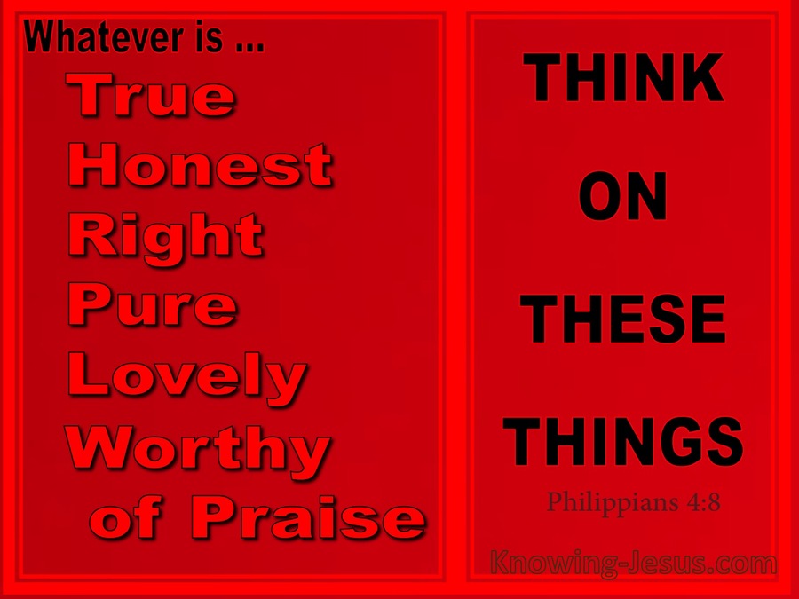 Philippians 4:8 The Mind of Christ (devotional) (scarlet)